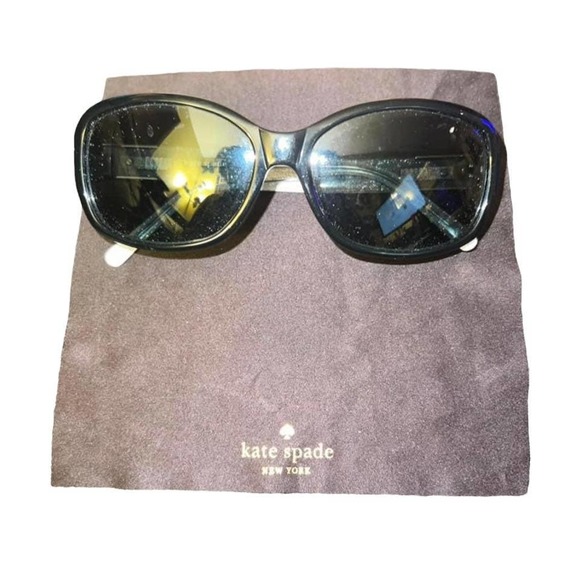 Kate Spade New York Full Rim Polarized Black White Sunglasses main image 6